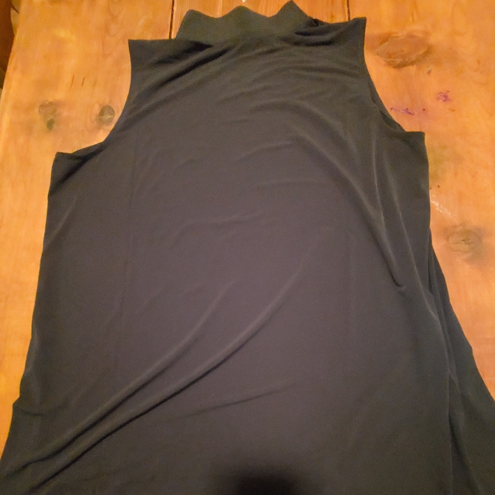 Susan Graver Sleeveless Turtleneck, black, 1x